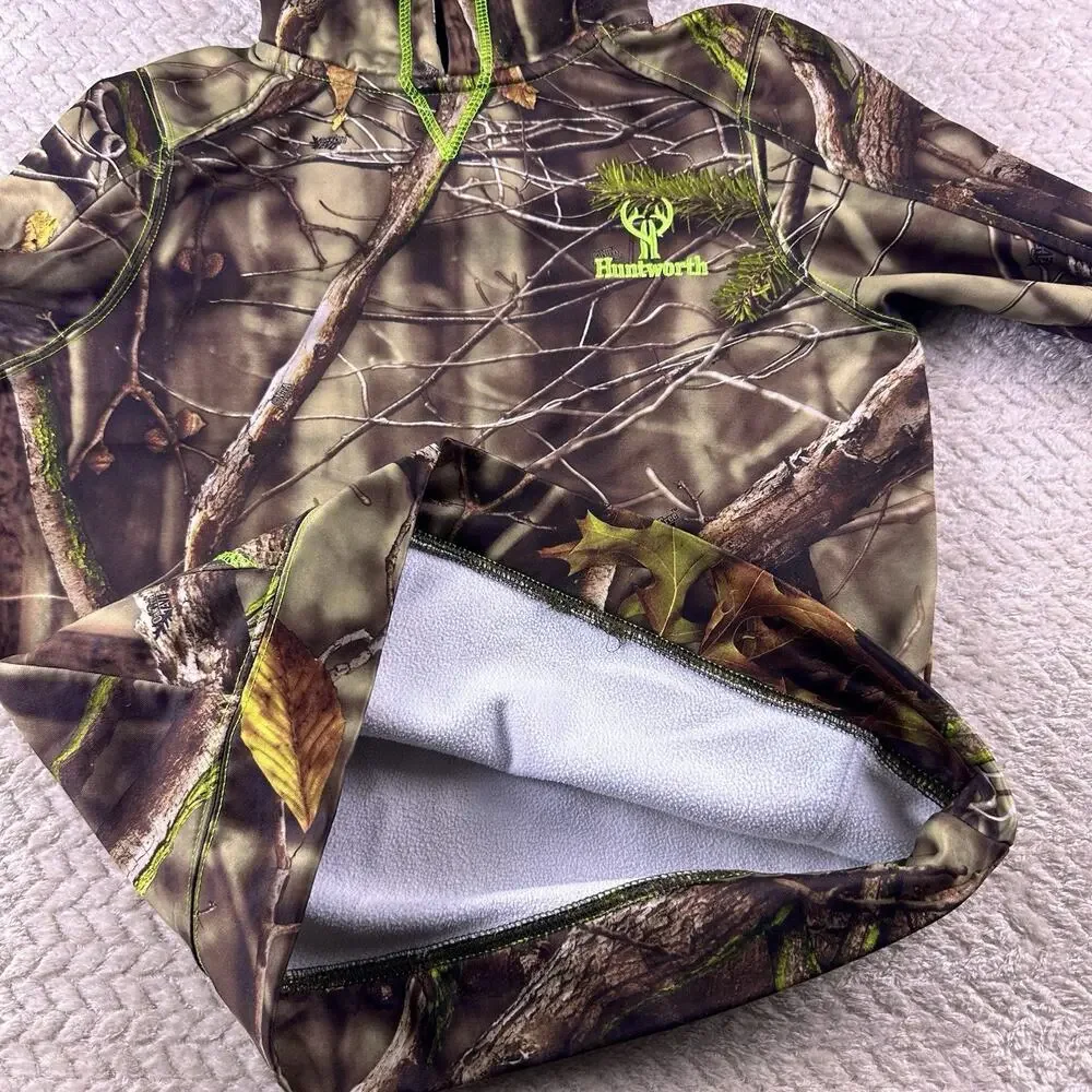 Huntworth Hoodie, Youth Boy's Size Medium, Brown, Camouflage, Pullover- Oak Tree